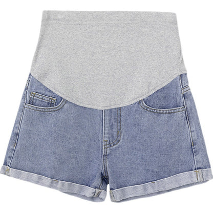 Pregnant Women Fashion Casual Belly Denim Shorts