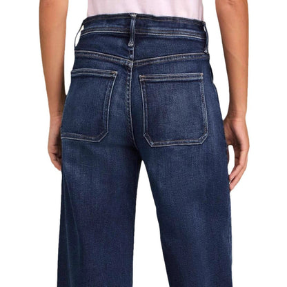 Vaqueros de pierna ancha, cintura alta, informales, con cordones, a la moda para mujer