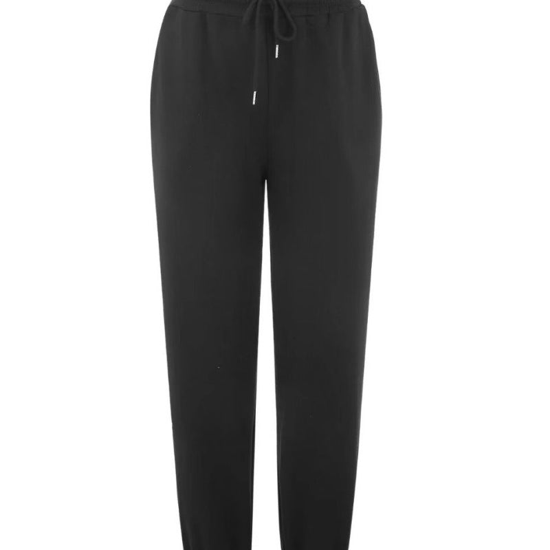 Women'S Casual Solid Color Loose Comfortable Drawstring Waist Fitness Jogger Pants