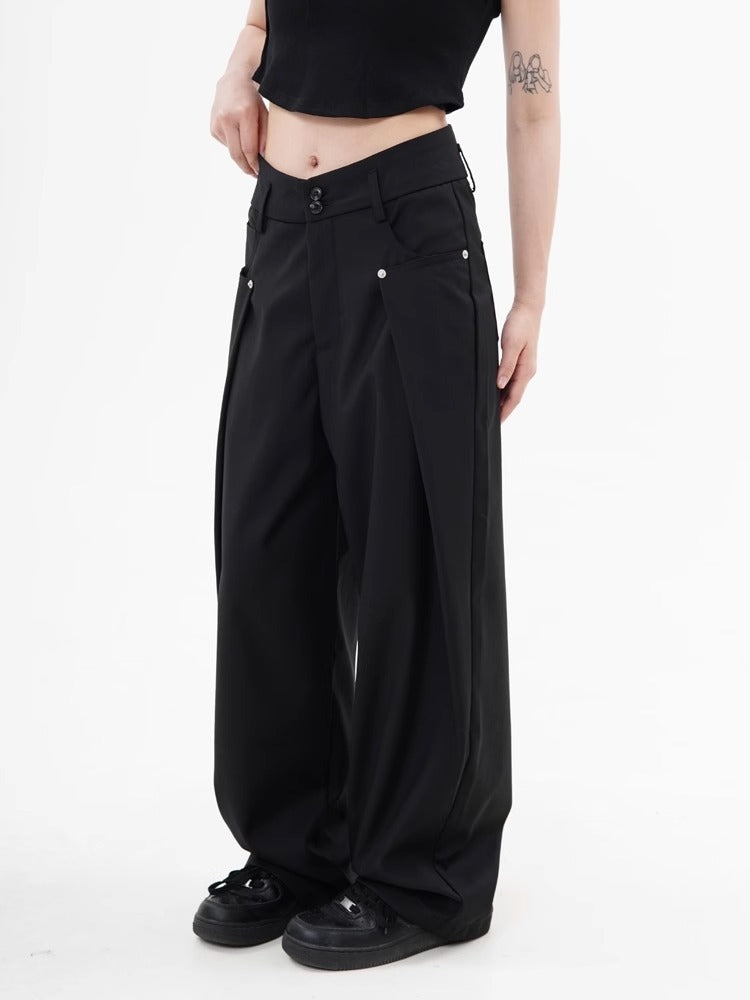 Fashion Casual Women Wide Leg Loose Street Long Cargo Pants