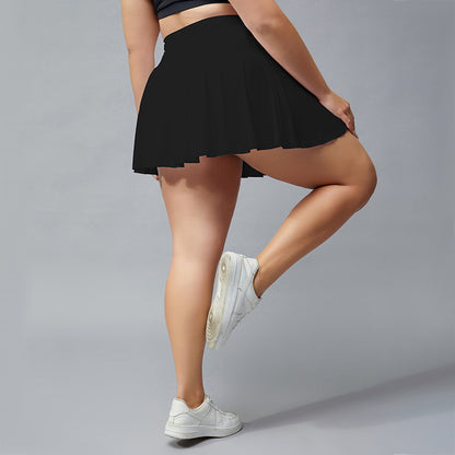 Falda de tenis deportiva para mujer, informal, de talla grande, de secado rápido, transpirable y antideslizamiento