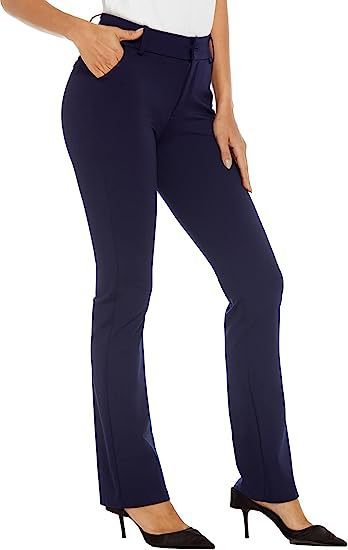 Pantalones casuales de color sólido de moda para mujer