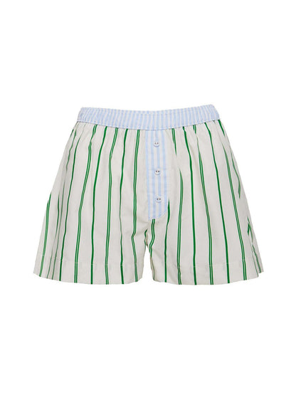 Women Fashion Casual Loose Stripe Shorts