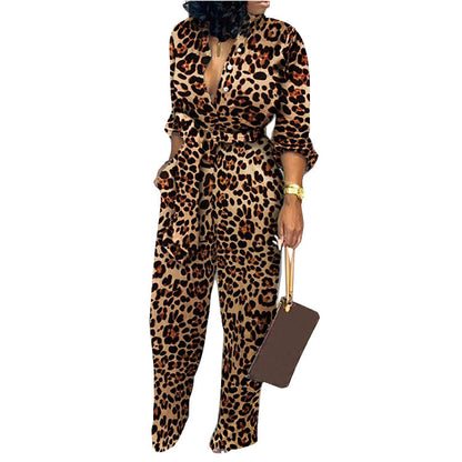 Women Fashion Casual Long Sleeve Jumpsuit