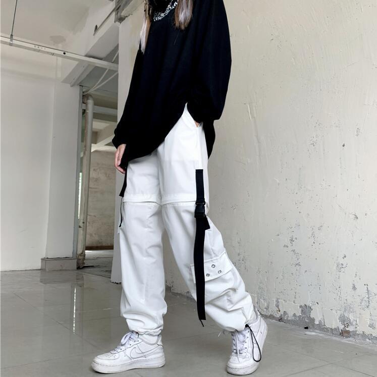 Women Casual Loose Detachable Straight Pants