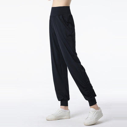 Women'S Casual Solid Color High Waist Quick-Dry Sweatpants