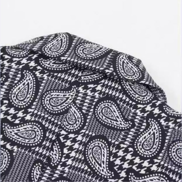 Blazer de manga larga ajustado con estampado informal a la moda para mujer
