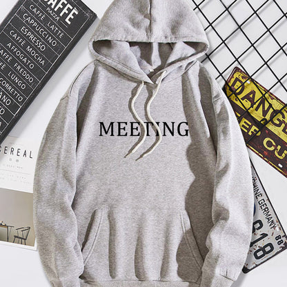 Sudadera con capucha de manga larga con estampado de letras informal a la moda para mujer