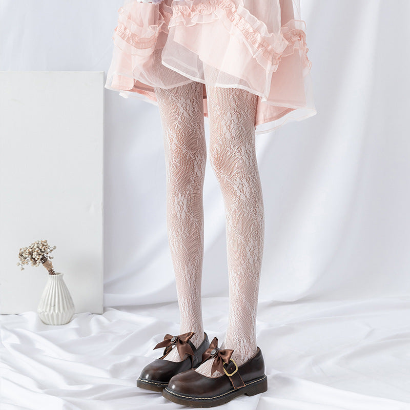 Women'S Casual Fashion Sexy Lace Floral Mesh Pantyhose Stockings