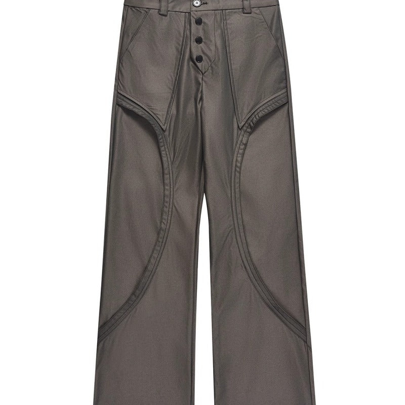 Pantalones cargo rectos sueltos de otoño para mujer con diseño de moda informal