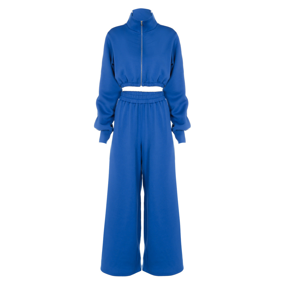 Women Fashion Casual Long Sleeve Top And Wide Leg Pants Sport Set