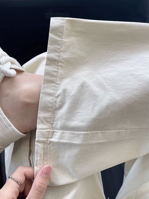 Women Fashion Casual High Waist Drawstring Cargo Pants