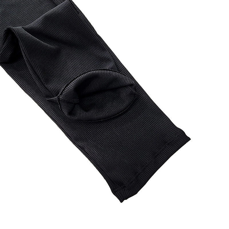 Pregnant Women Fashion Casual Solid Color Tight Hip Jumpsuits