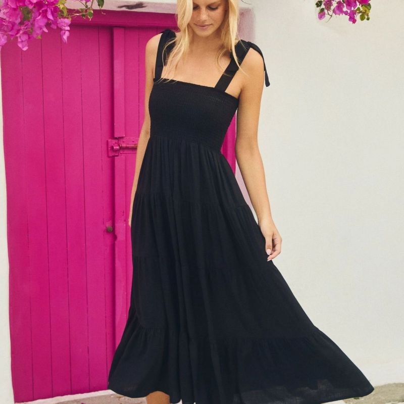 Vestido casual sin mangas con estampado y espalda descubierta para mujer