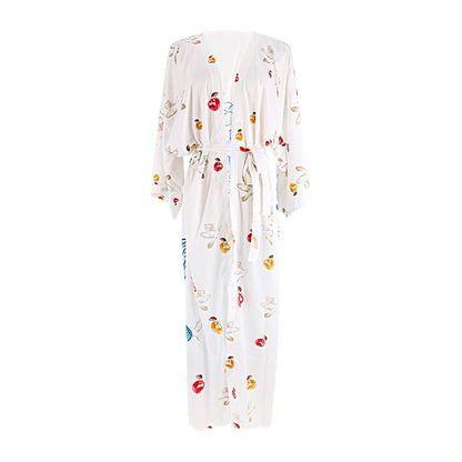 Traje de baño largo con estampado de protección solar para mujer, a la moda, informal, para vacaciones