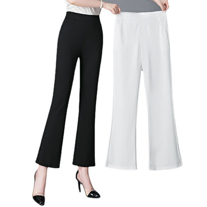 Women'S Casual Solid Color High Waist Flared Pants
