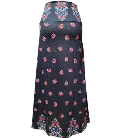 Women Casual Fashion Leopard Print Maxi Skirt