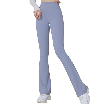Pantalones deportivos acampanados de cintura alta, transpirables, de secado rápido y ajustados para mujer, para fitness y yoga.