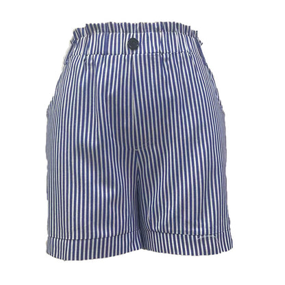 Pantalones cortos casuales con bolsillos y rayas para mujer