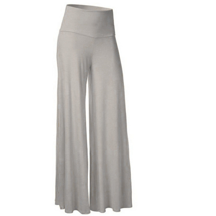 Women Casual Solid Color Wide Leg Pants