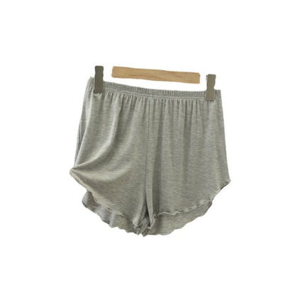 Pantalones cortos holgados con ribete en las orejas, de color liso, informales, para mujer