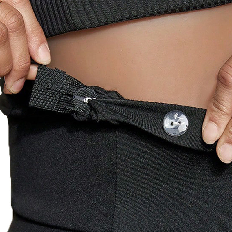 Pantalones casuales de cintura alta con cinturón cruzado para embarazadas