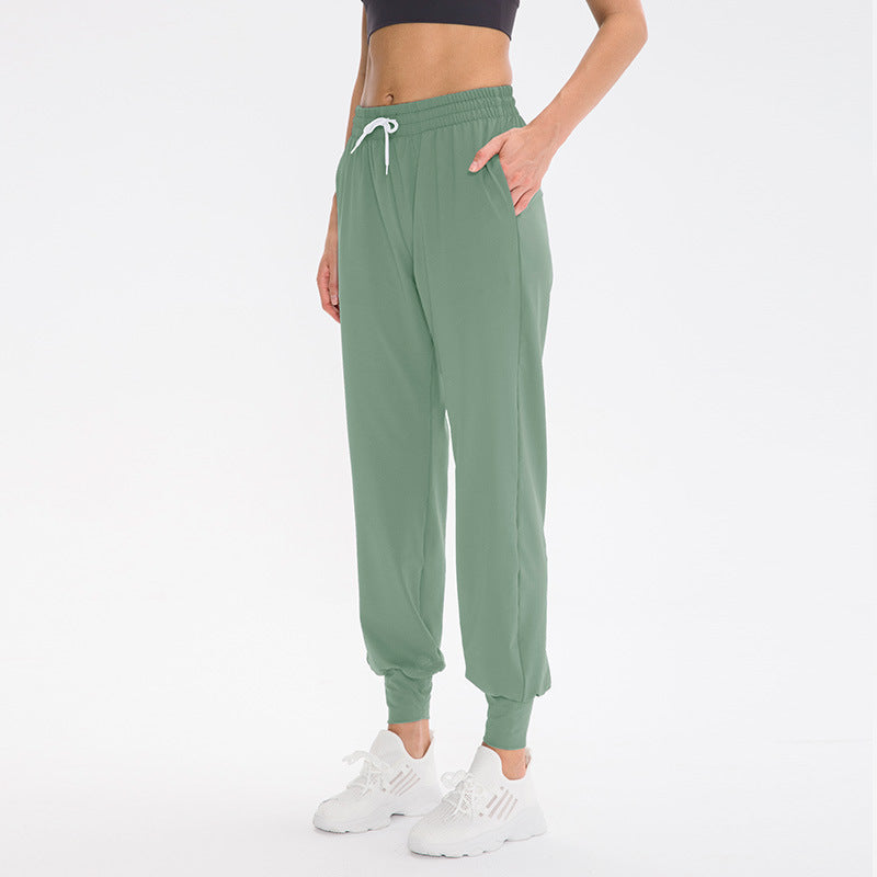 Women'S Loose Casual Drawstring Elastic Running Sports Pants