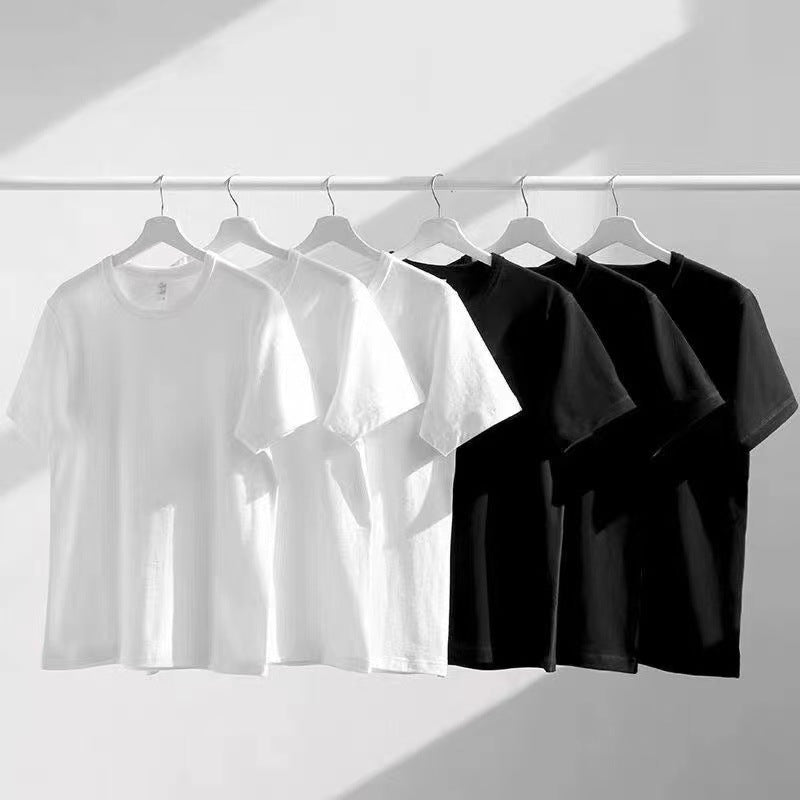 Camiseta informal de verano para mujer, color liso, cuello redondo, manga corta, sin mangas