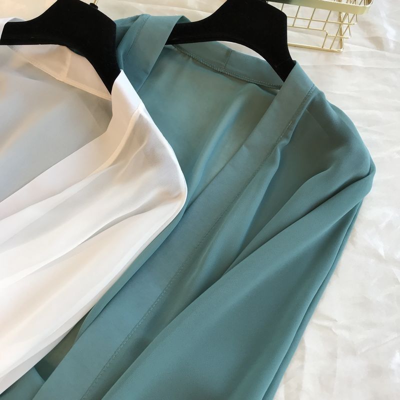 Women Casual Beach Vacation Sunscreen Chiffon Cardigan Jacket