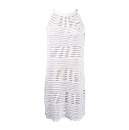 Traje de baño de bikini informal, sin mangas, de punto, con aberturas y espalda descubierta para mujer