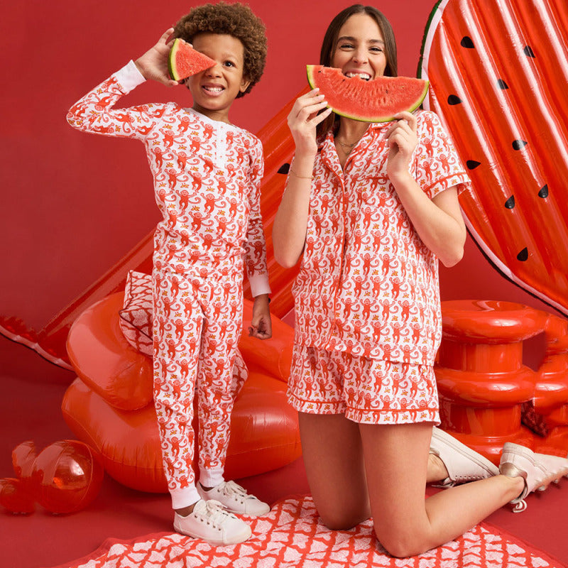 Conjunto de pijama informal con estampado de moda para mujer