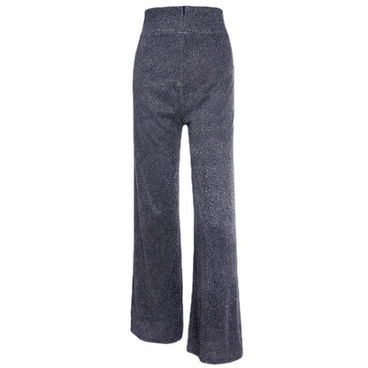 Women'S Fashion Casual Glitter High Waist Drape Wide Leg Pants