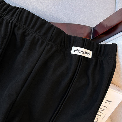 Women Fashion Casual Plus Size Solid Color Straight Pants