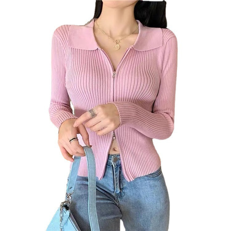 Women Casual Solid Color Base Lar Knit Top Sweater