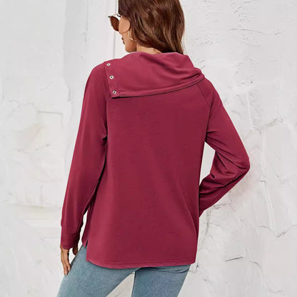 Sudaderas casuales lisas en blanco para mujer