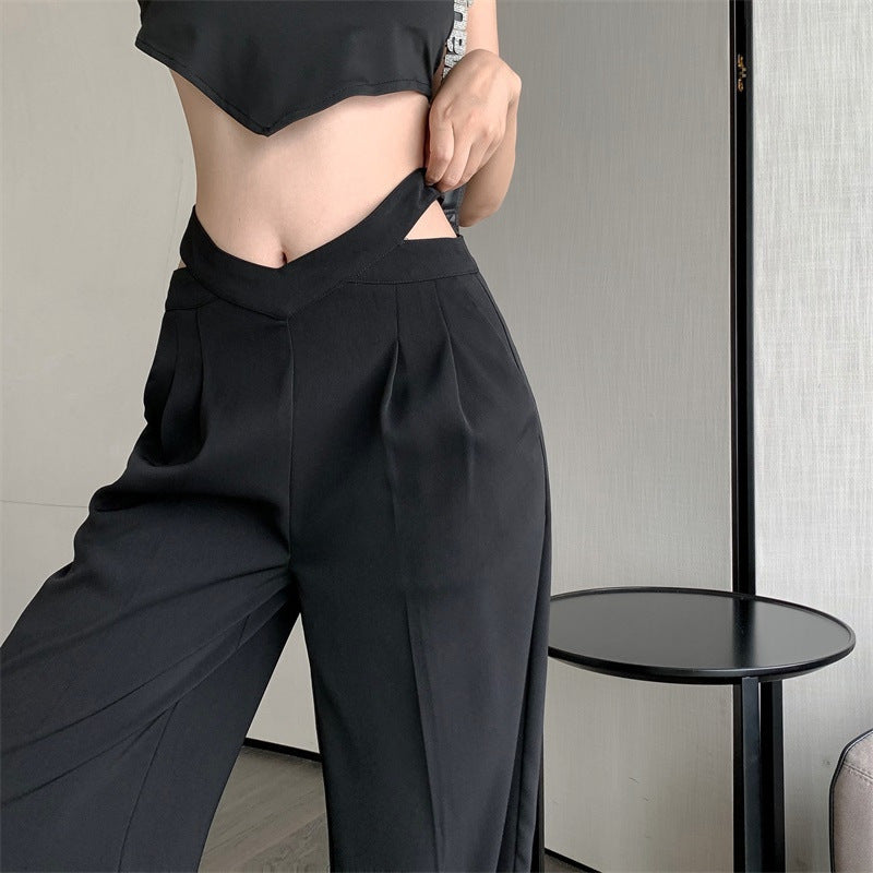 Fashion Women Wide-Leg Casual Summer High Waist Loose Pants