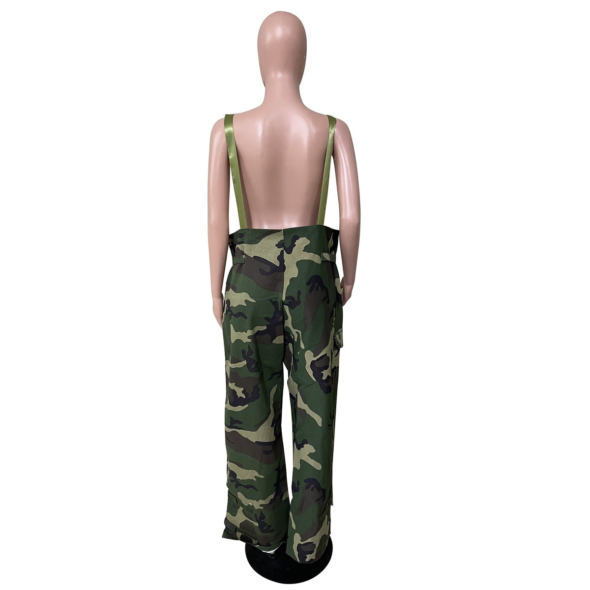 Women Casual Camouflage Printed Wide Leg High Waist Pants