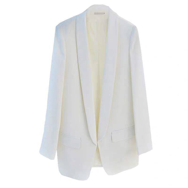 Women Fashion Casual Solid Color Slim-Fit Blazer
