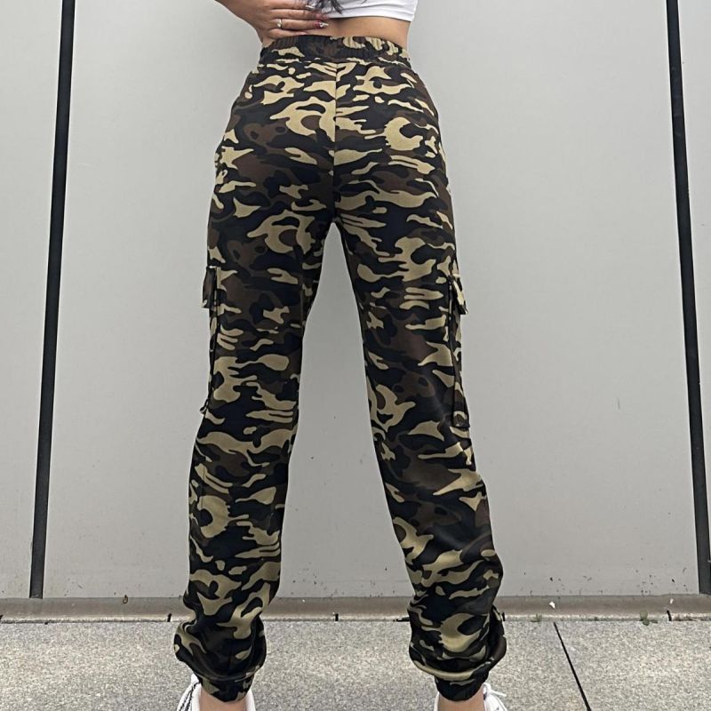 Street Women Casual Camouflage Print Cargo Pants