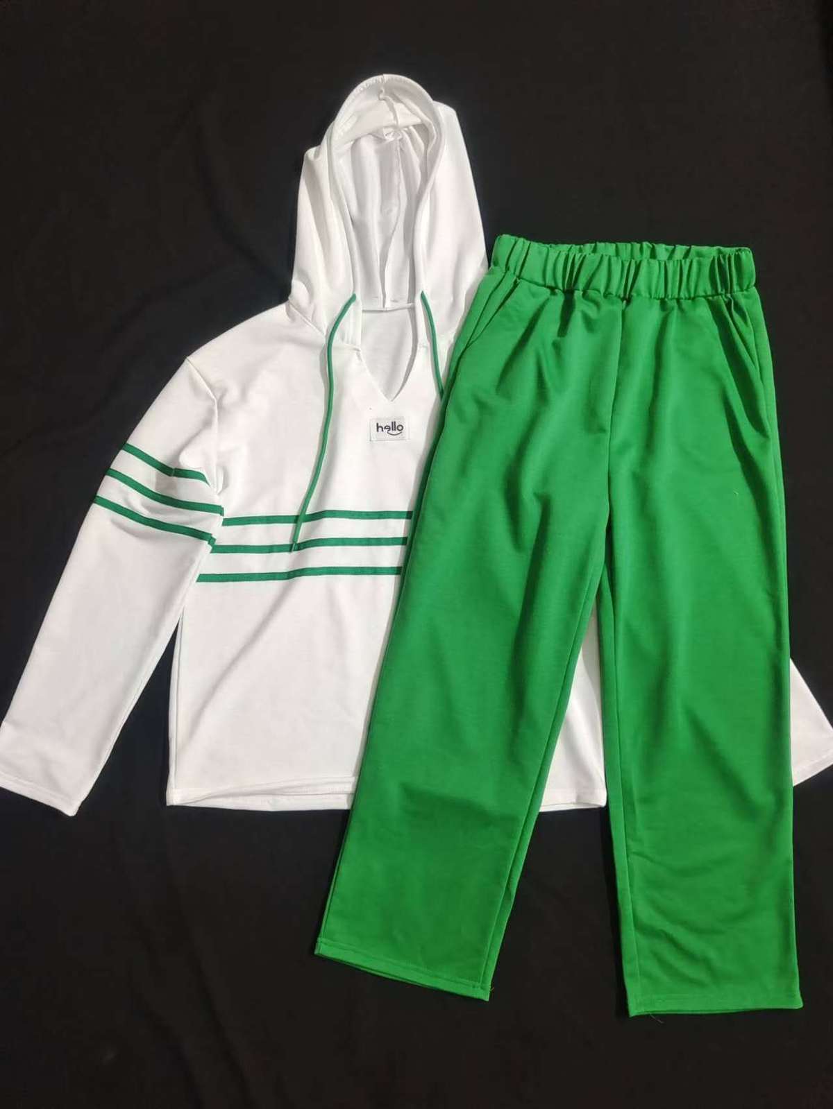 Autumn Women Fashion Casual Long-Sleeved Hoodies Pants Two-Piece Set