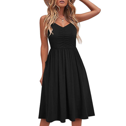Summer Casual Vacation Women Floral Print Sundress