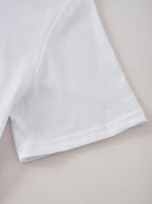 Camiseta informal de manga corta con estampado de fresas para mujer