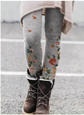 Women Printed High Waist Casual Comfort Leggings Pants