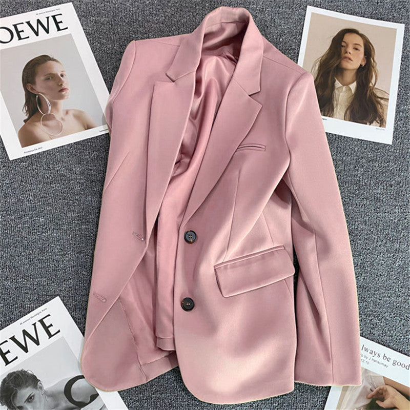 Women Casual Solid Color Single-Breasted Blazers