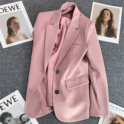 Women Casual Solid Color Single-Breasted Blazers