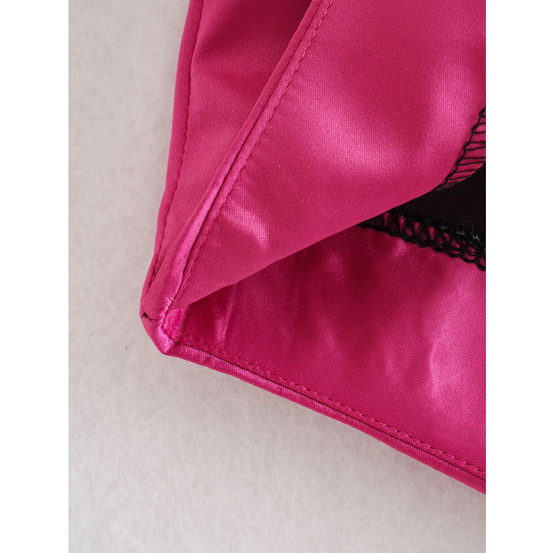 Women Solid Color Satin High Waist Casual Fashion Mini Skirt