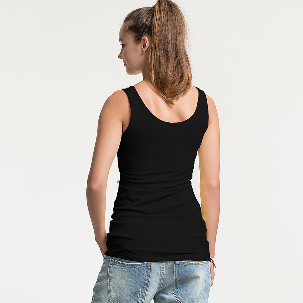 Summer Casual Round Neck Sleeveless Breastfeeding Top For Pregnant Women