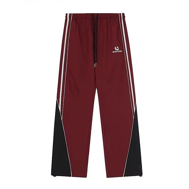 Hip-Hop Style Women Letter Embroidery Loose Casual Wide-Leg Mopping Pants