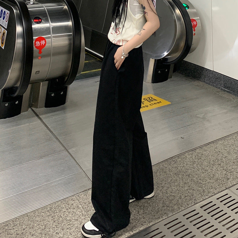Plus Size Women Casual High Waist Loose Comfortable Straight Casual Cargo Pants
