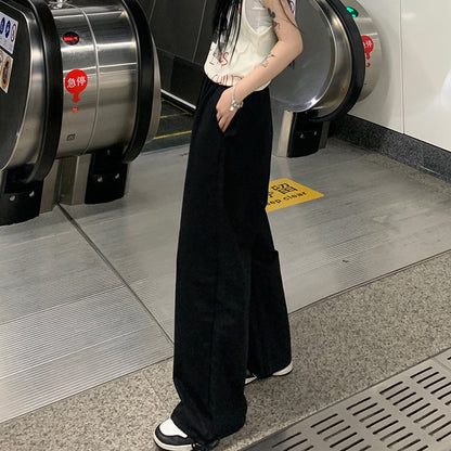 Plus Size Women Casual High Waist Loose Comfortable Straight Casual Cargo Pants